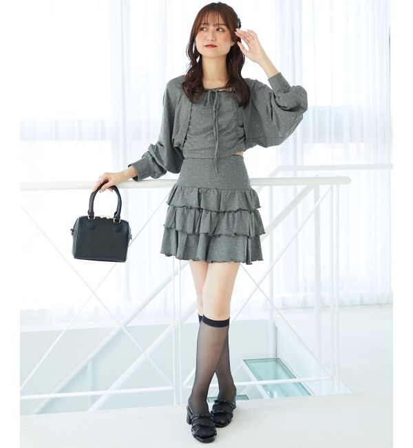  「ラインストーンキャミ＆ボレロセット」|その他|