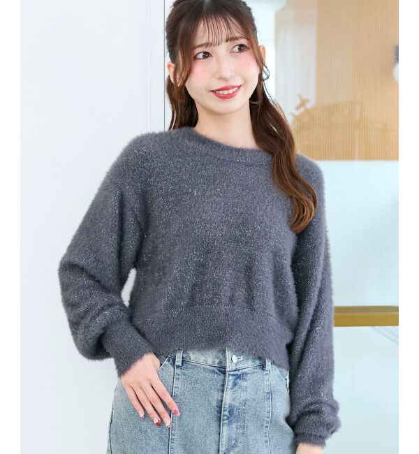  「バックリボンシャギーニット」|ニット・セーター|