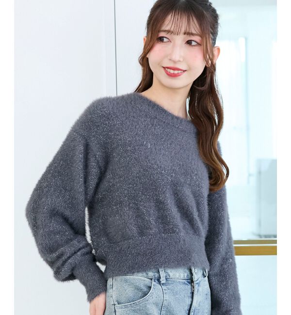  「バックリボンシャギーニット」|ニット・セーター|