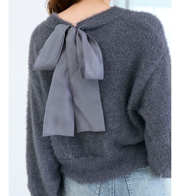  「バックリボンシャギーニット」|ニット・セーター|