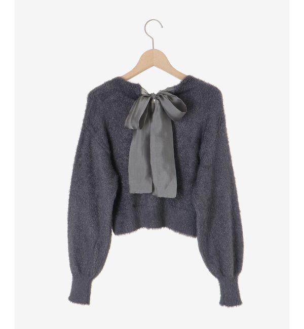  「バックリボンシャギーニット」|ニット・セーター|