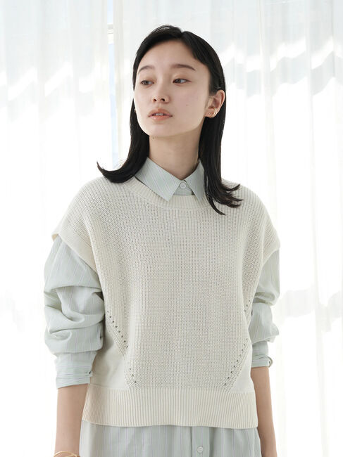 earth music&ecology「前後2wayニットベスト」|ベスト・ジレ|