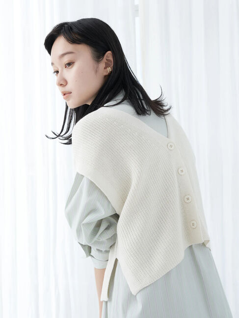 earth music&ecology「前後2wayニットベスト」|ベスト・ジレ|