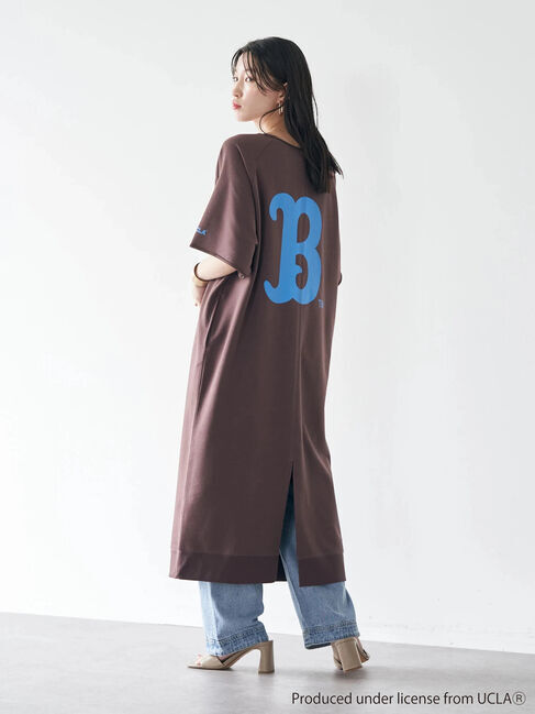 earth music&ecology「別注 UCLA ミニ裏毛ガゼットワンピース」|ワンピース|