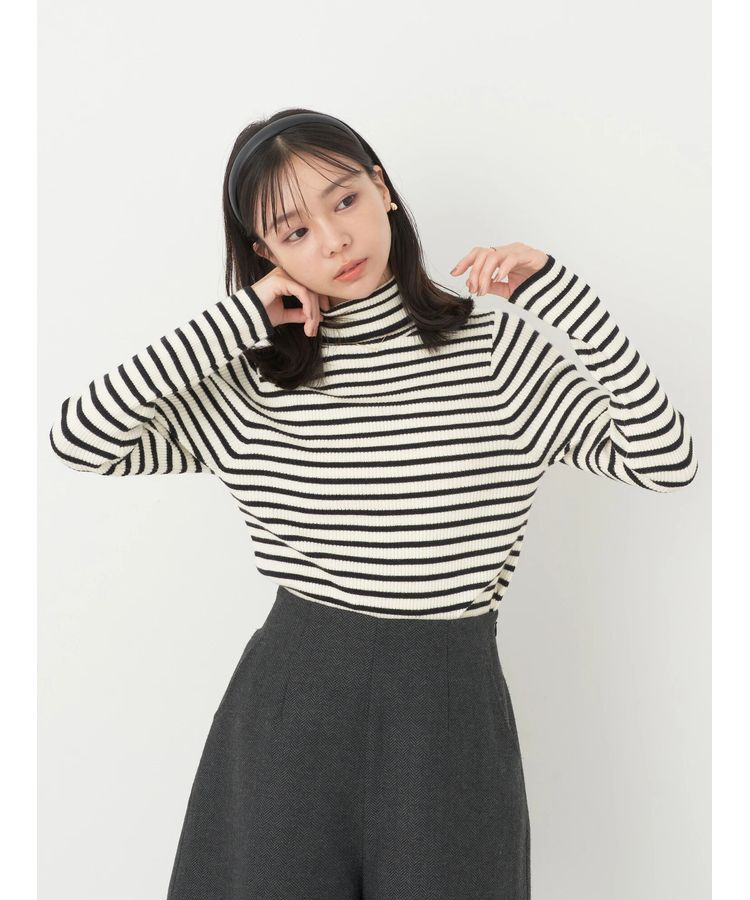 earth music&ecology「やわらかタッチリブタートルネックプルオーバー」|ニット・セーター|