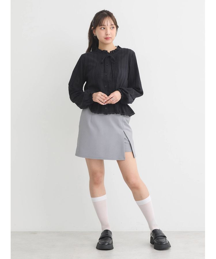 earth music&ecology「ピンタックフリルブラウス」|シャツ・ブラウス|
