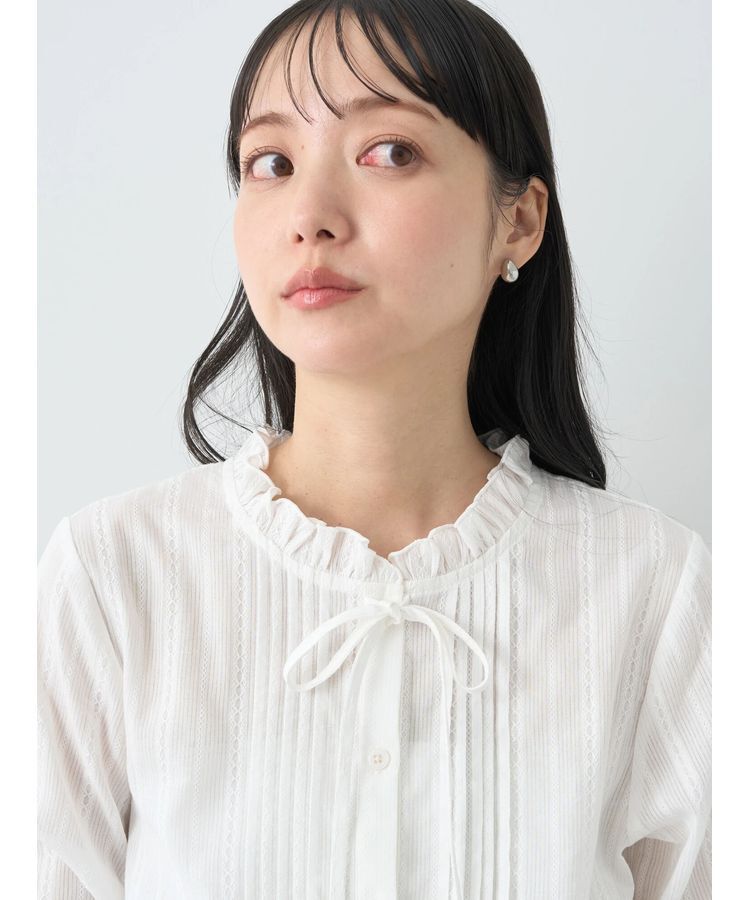 earth music&ecology「ピンタックフリルブラウス」|シャツ・ブラウス|