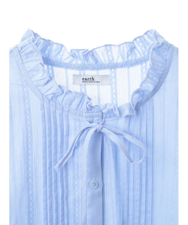 earth music&ecology「ピンタックフリルブラウス」|シャツ・ブラウス|