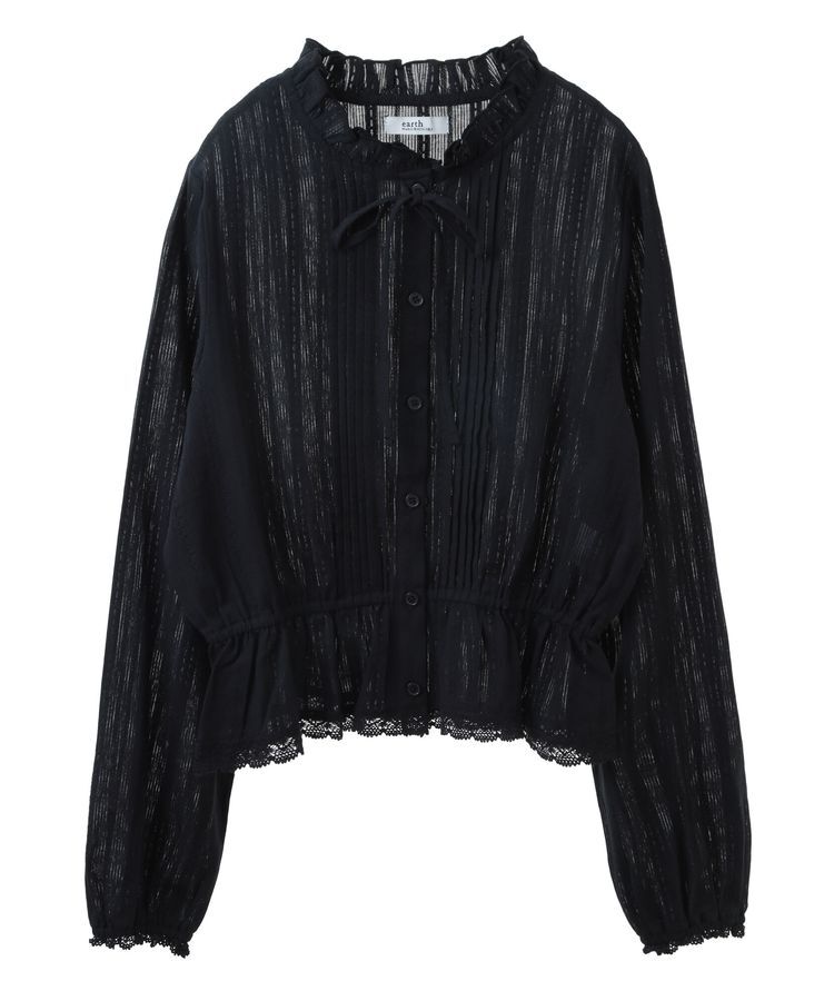 earth music&ecology「ピンタックフリルブラウス」|シャツ・ブラウス|