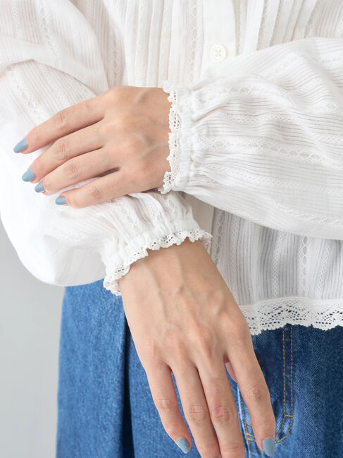 earth music&ecology「ピンタックフリルブラウス」|シャツ・ブラウス|