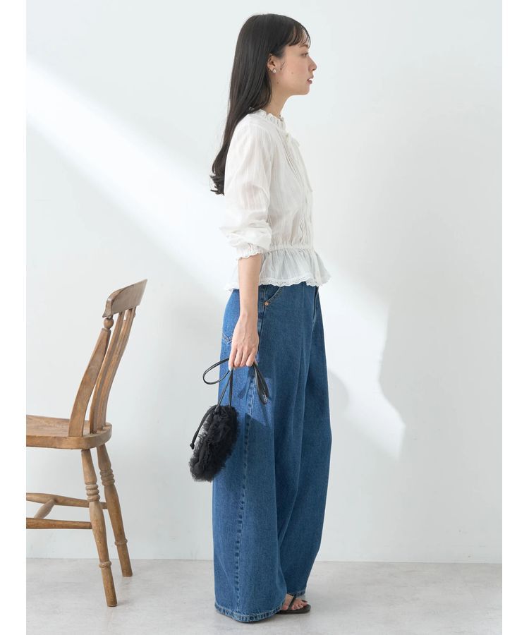 earth music&ecology「ピンタックフリルブラウス」|シャツ・ブラウス|