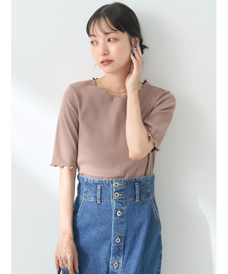 earth music&ecology「メロ-リブプルオーバー」|Tシャツ・カットソー|Mocha