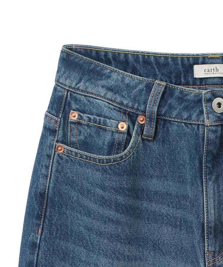 earth music&ecology「セルフカットワイドデニムパンツ」|デニム|