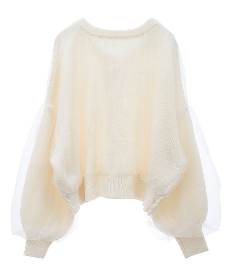 earth music&ecology「チュールレイヤードカーディガン」|カーディガン|