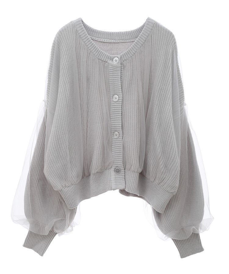 earth music&ecology「チュールレイヤードカーディガン」|カーディガン|