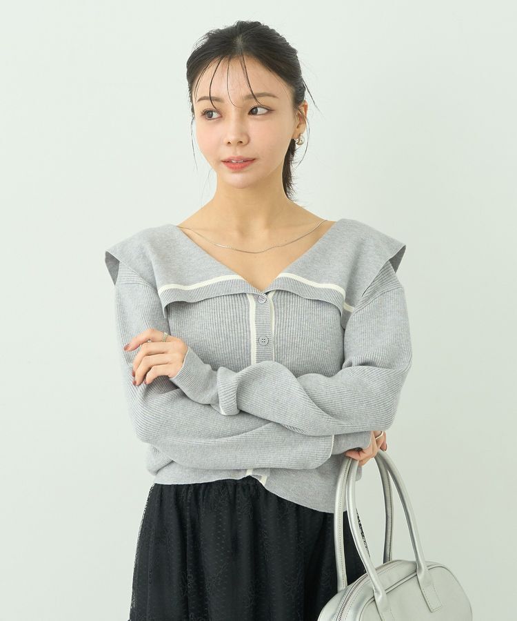 earth music&ecology「ビッグカラーカーディガン」|カーディガン|