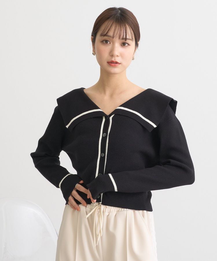 earth music&ecology「ビッグカラーカーディガン」|カーディガン|