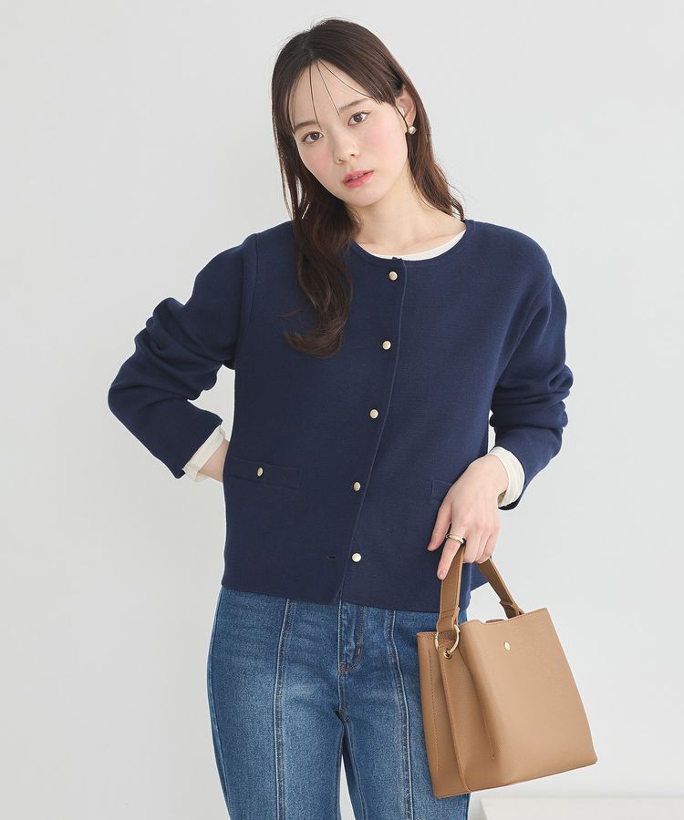 earth music&ecology「スポンディッシュポケット付きカーディガン」|カーディガン|