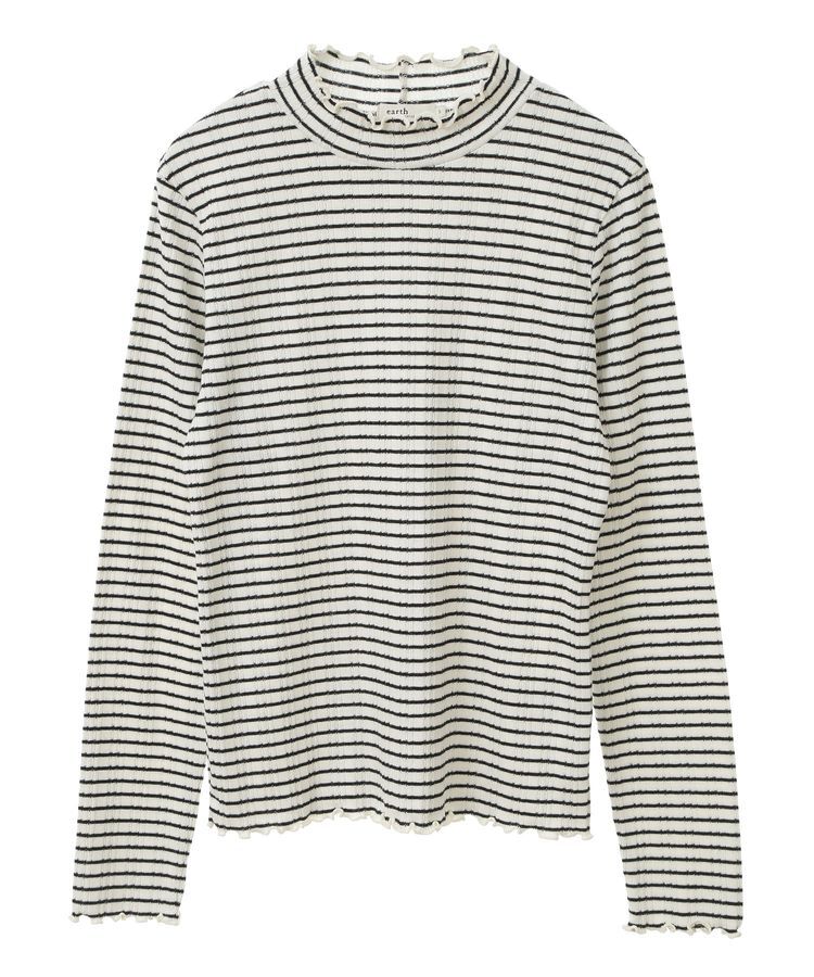 earth music&ecology「ランダムチェーンリブハイネックプルオーバー」|Tシャツ・カットソー|