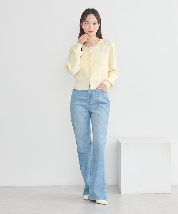 earth music&ecology「ミニケーブルコンパクトカーディガン」|カーディガン|