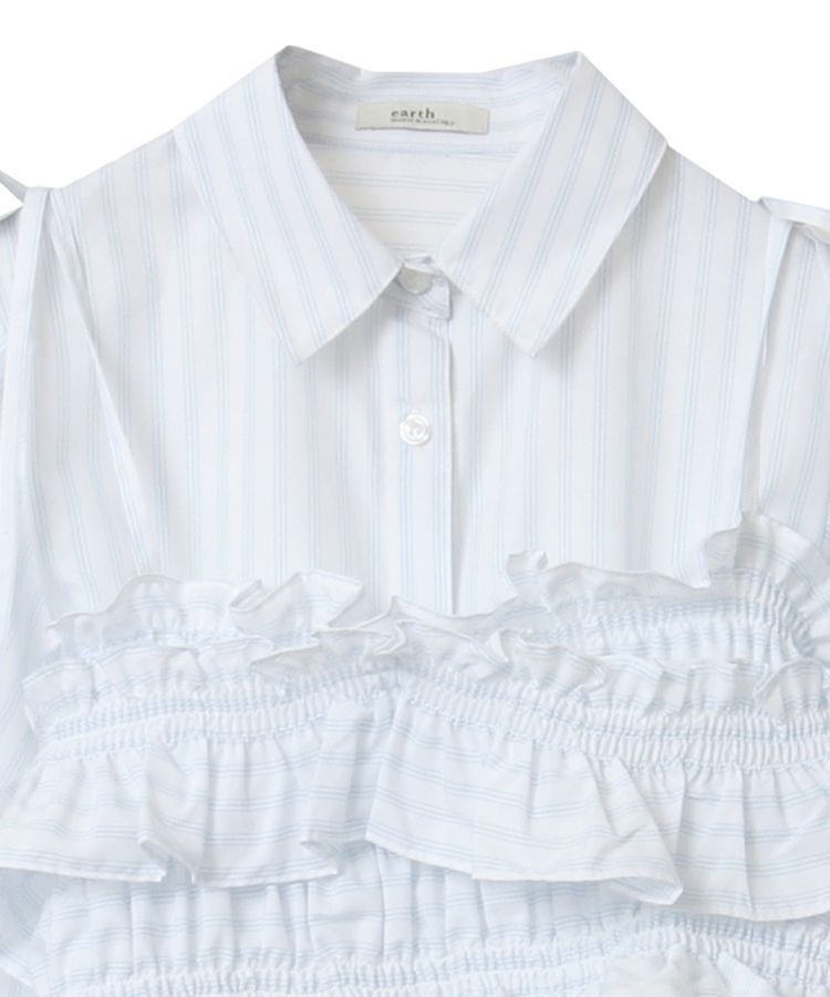 earth music&ecology「SET2点シャーリングビスチェ+シャツワンピース」|ワンピース|