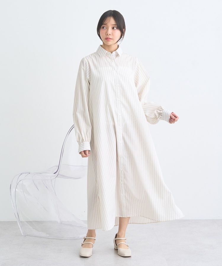 earth music&ecology「SET2点シャーリングビスチェ+シャツワンピース」|ワンピース|