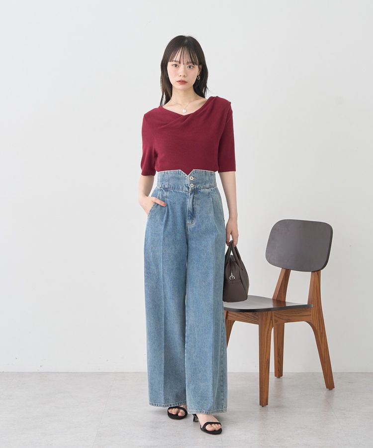 earth music&ecology「ドレープニットプルオーバー」|ニット・セーター|