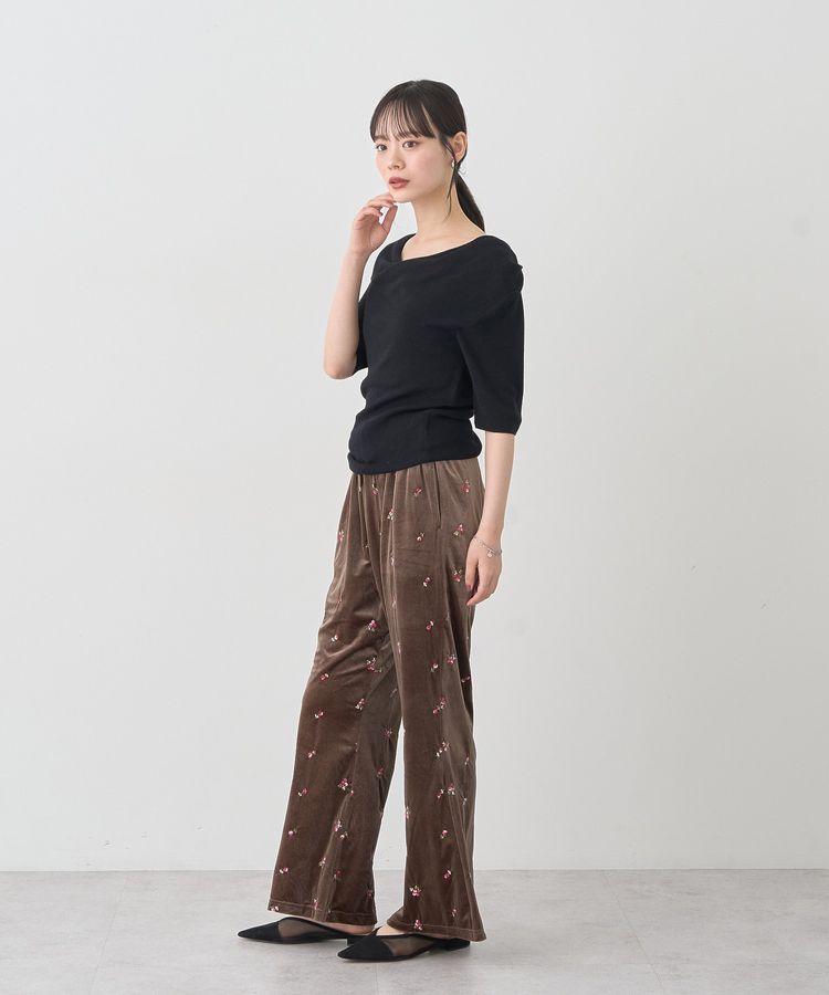 earth music&ecology「ドレープニットプルオーバー」|ニット・セーター|