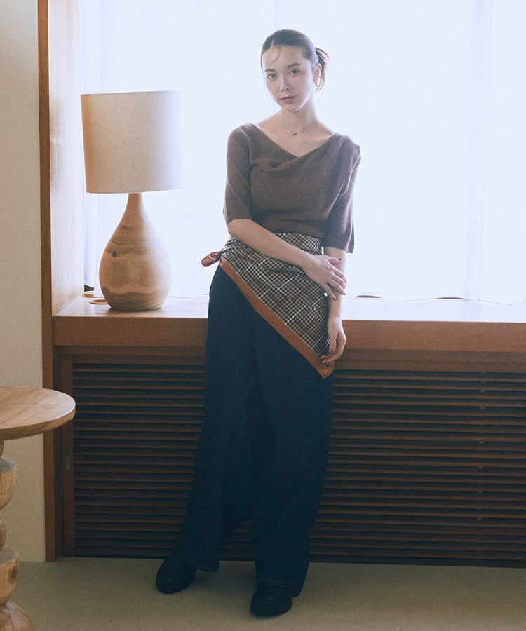 earth music&ecology「ドレープニットプルオーバー」|ニット・セーター|