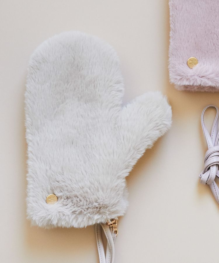 Maison de FLEUR「コード付きファーミトン」|その他|ライトベージュ