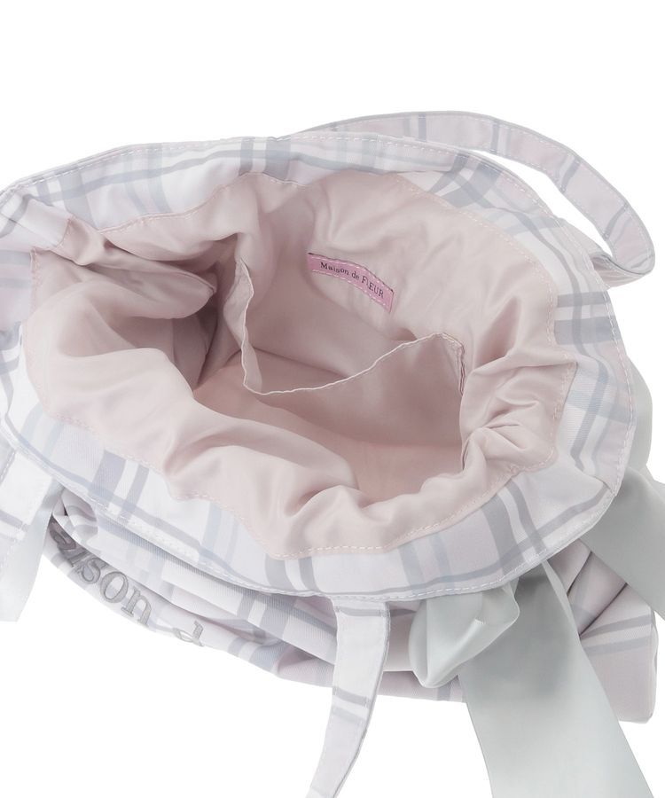 Maison de FLEUR「チェックダブルリボントートバッグ」|トートバッグ|