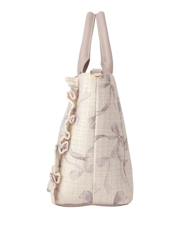 Maison de FLEUR「ツイードリボンプリント2WayバッグM」|ハンドバッグ|