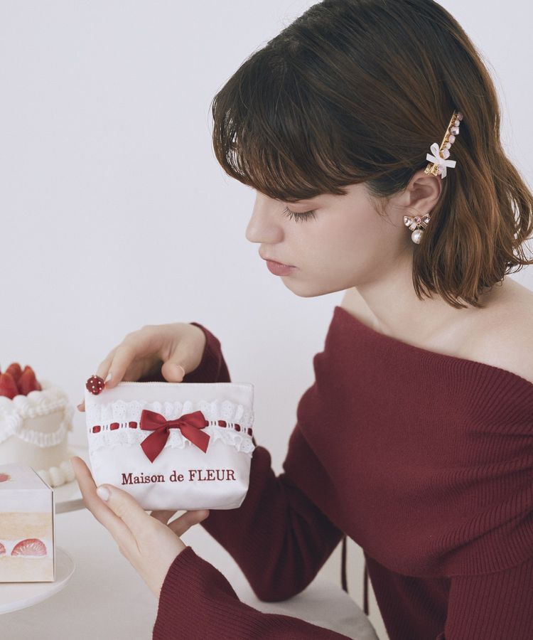 Maison de FLEUR「ガトーフレーズスクエアポーチ」|ポーチ|