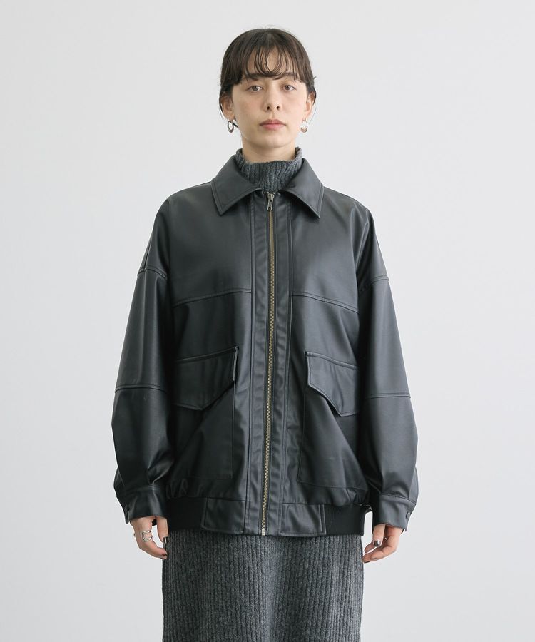 AMERICAN HOLIC「フェイクレザーブルゾン」|ブルゾン・スタジャン|