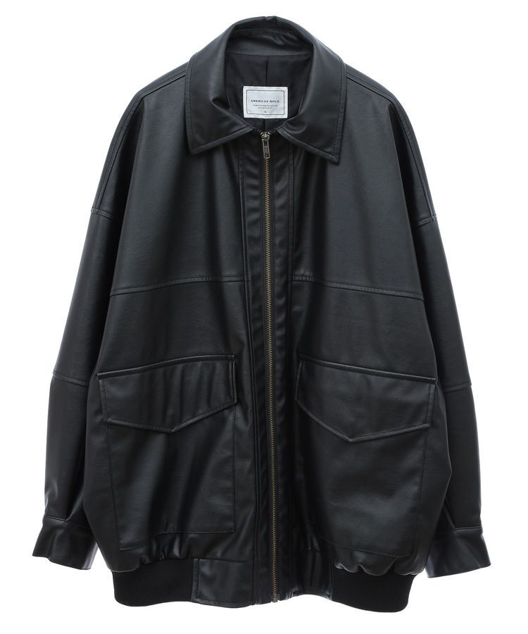 AMERICAN HOLIC「フェイクレザーブルゾン」|ブルゾン・スタジャン|