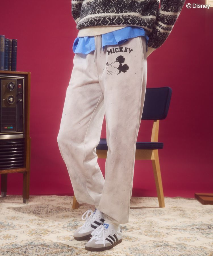 AMERICAN HOLIC「ラインストーンスウェットパンツ/Disney」|その他|White