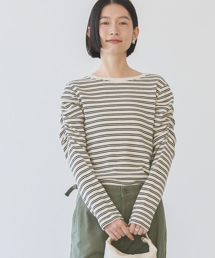 AMERICAN HOLIC「ショルダーギャザーワッフルプルオーバー」|Tシャツ・カットソー|