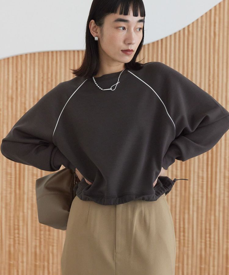 AMERICAN HOLIC「スポーツMIXプルオーバー」|スウェット・ジャージ|Charcoal Gray