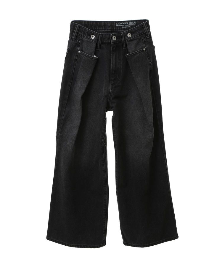 AMERICAN HOLIC「タックワイドデニム」|デニム|