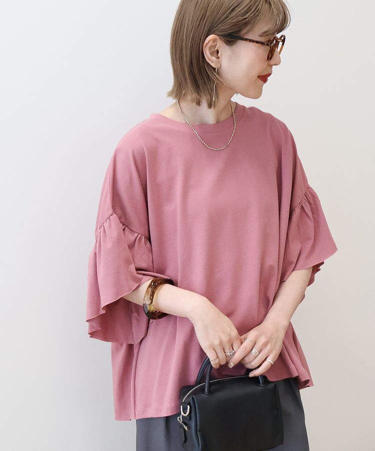 AMERICAN HOLIC「バックフリル半袖プルオーバー」|Tシャツ・カットソー|