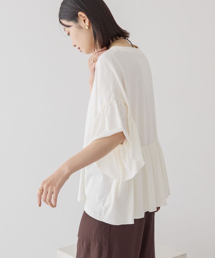 AMERICAN HOLIC「バックフリル半袖プルオーバー」|Tシャツ・カットソー|