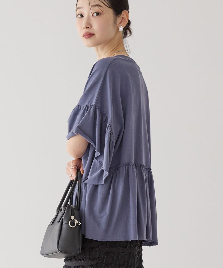 AMERICAN HOLIC「バックフリル半袖プルオーバー」|Tシャツ・カットソー|