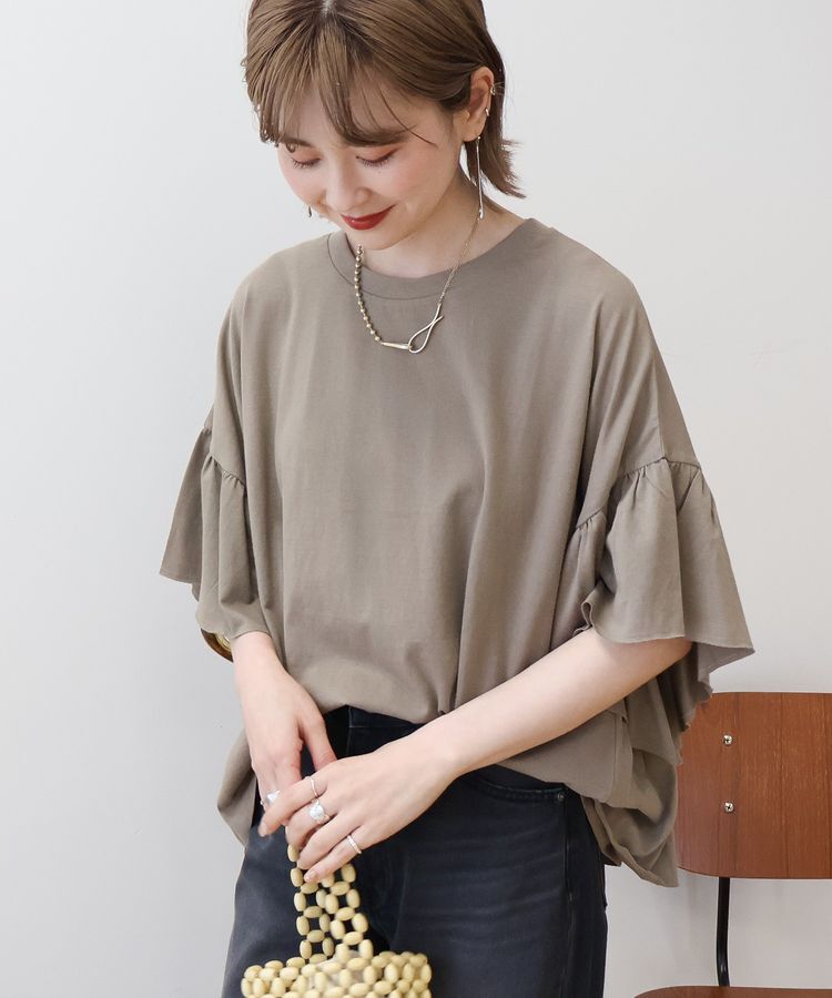 AMERICAN HOLIC「バックフリル半袖プルオーバー」|Tシャツ・カットソー|Mocha