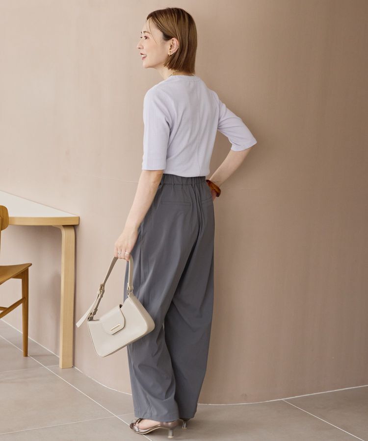 AMERICAN HOLIC「リブ5分袖プルオーバー」|Tシャツ・カットソー|