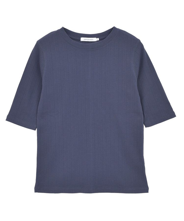 AMERICAN HOLIC「リブ5分袖プルオーバー」|Tシャツ・カットソー|