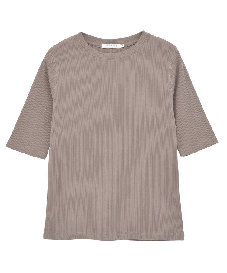 AMERICAN HOLIC「リブ5分袖プルオーバー」|Tシャツ・カットソー|