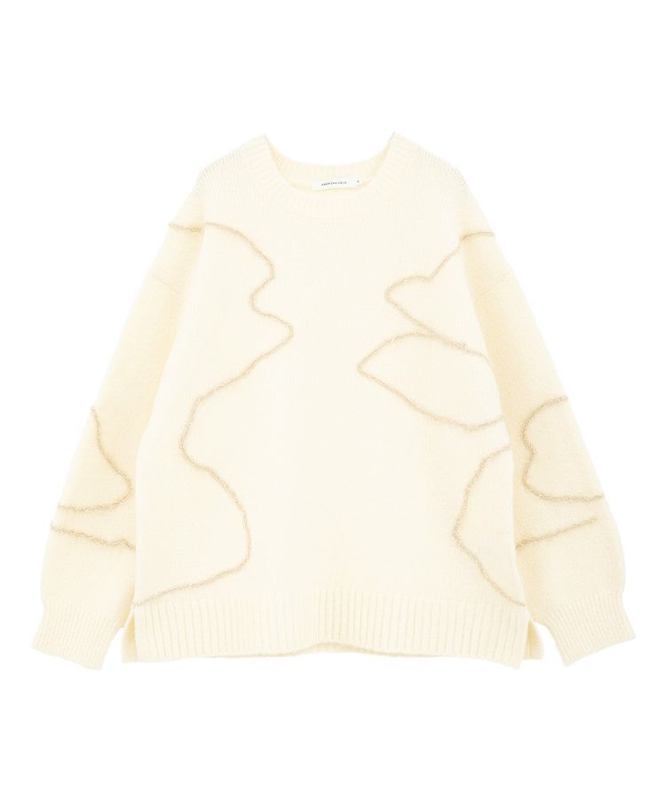 AMERICAN HOLIC「ニュアンスライン柄ニットプルオーバー」|ニット・セーター|