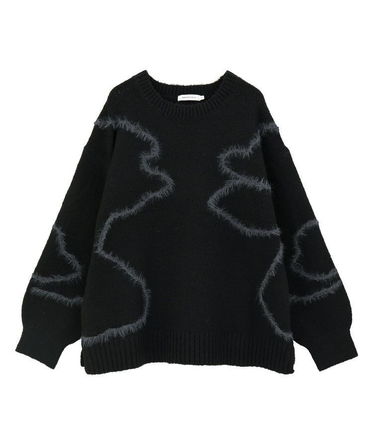 AMERICAN HOLIC「ニュアンスライン柄ニットプルオーバー」|ニット・セーター|