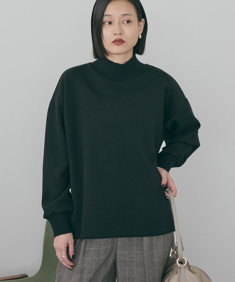 AMERICAN HOLIC「ハイネックリブポンチプルオーバー」|スウェット・ジャージ|Black