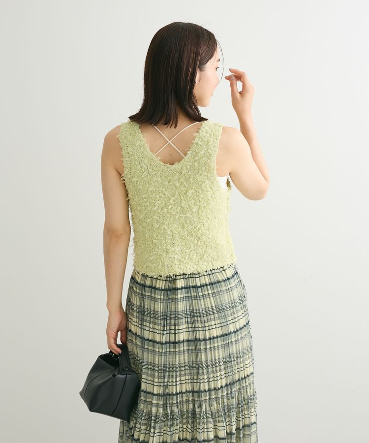 Green Parks「・swing　by　2wayチュールヤーンベスト」|ベスト・ジレ|